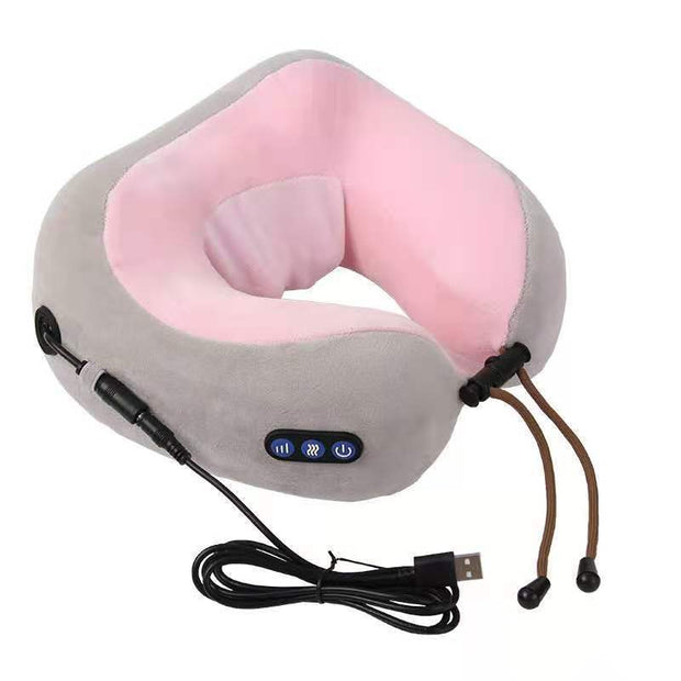 U Shaped Massage Pillow Neck Massage Device Electric Neck Massager Apparatus Shoulder Back Cervical Massager For Body Relaxation - Divine Matsya