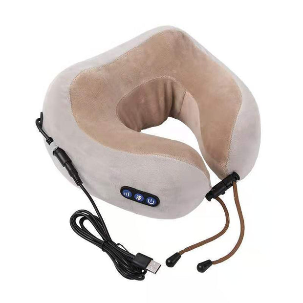 U Shaped Massage Pillow Neck Massage Device Electric Neck Massager Apparatus Shoulder Back Cervical Massager For Body Relaxation - Divine Matsya